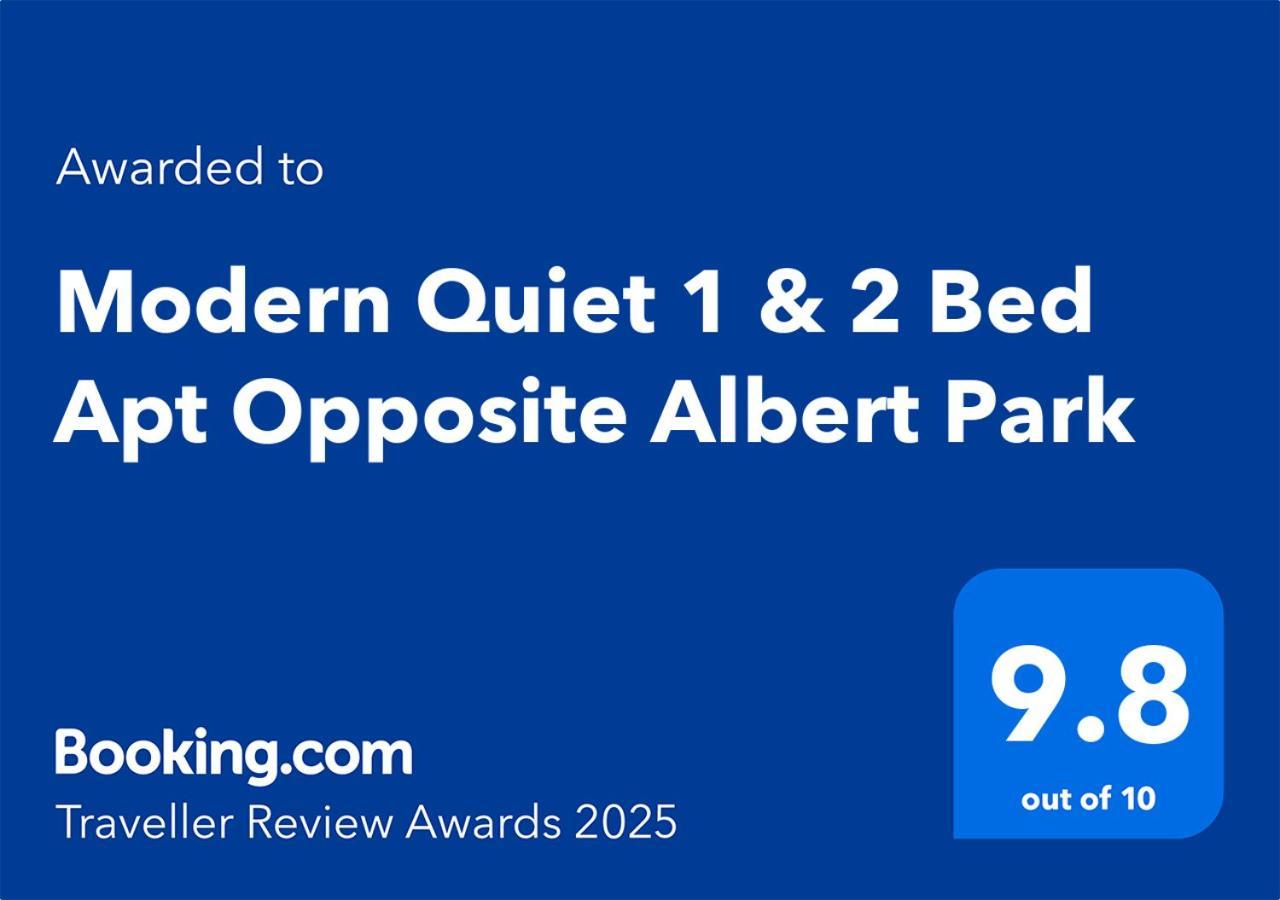Modern Quiet 1 & 2 Bed Apt Opposite Albert Park Melbourne Exterior photo